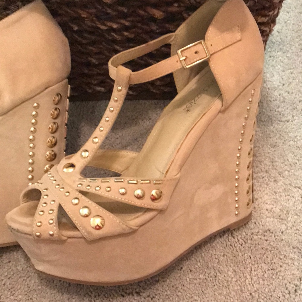 Fun Studded Shoe Dazzle Wedges - Picture 3 of 4